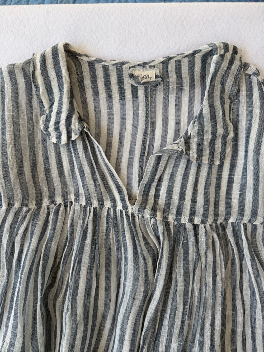 MegbyDesign Linen Stripe Tunic Dress size OS - Picture 4 of 5